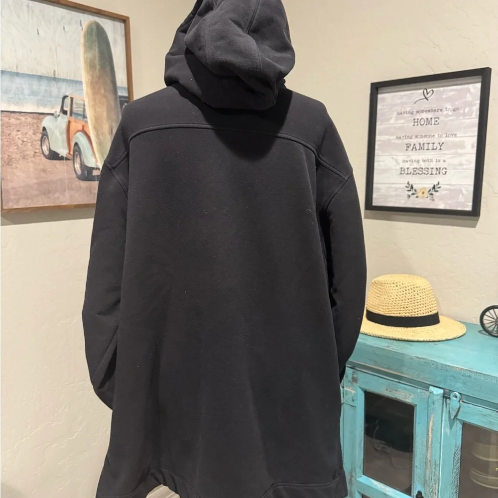 Women's Black ATHLETA Retroplush Tunic Hoodie in Size Large Excellent Condition - Picture 8 of 10